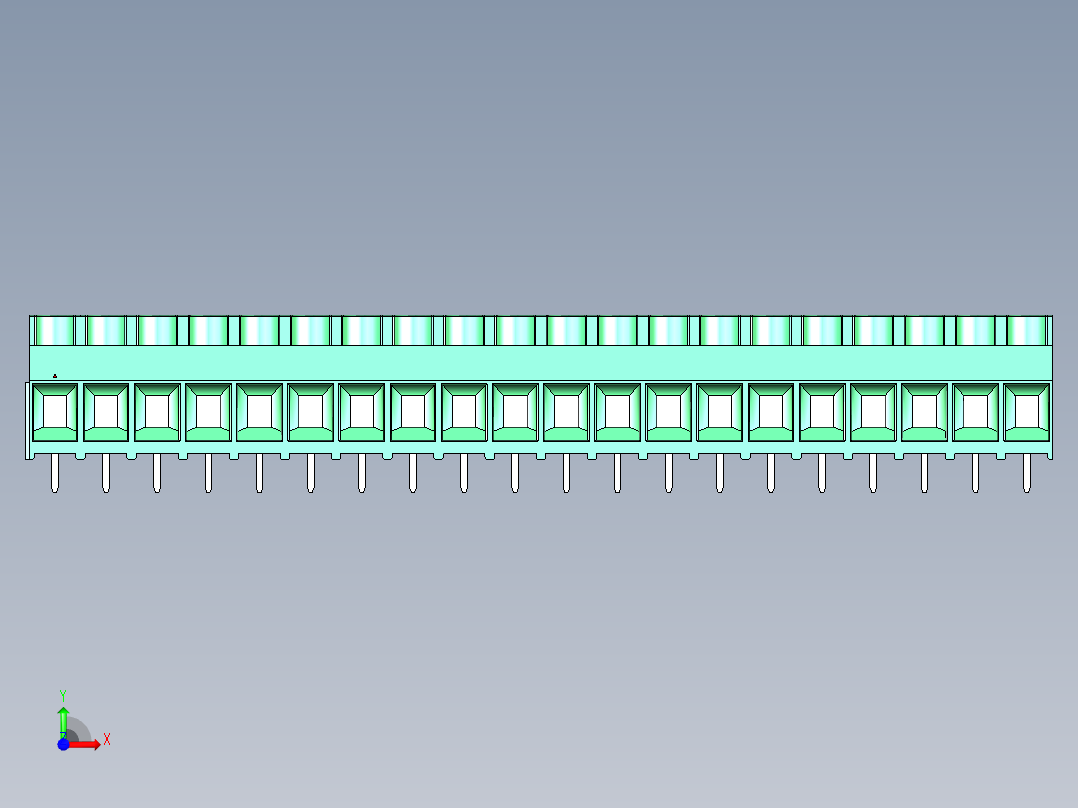 DEGSON DG636 系列 6.357.629.52mm 接线端子-DG636-7.62-20P-14-00AH前视图