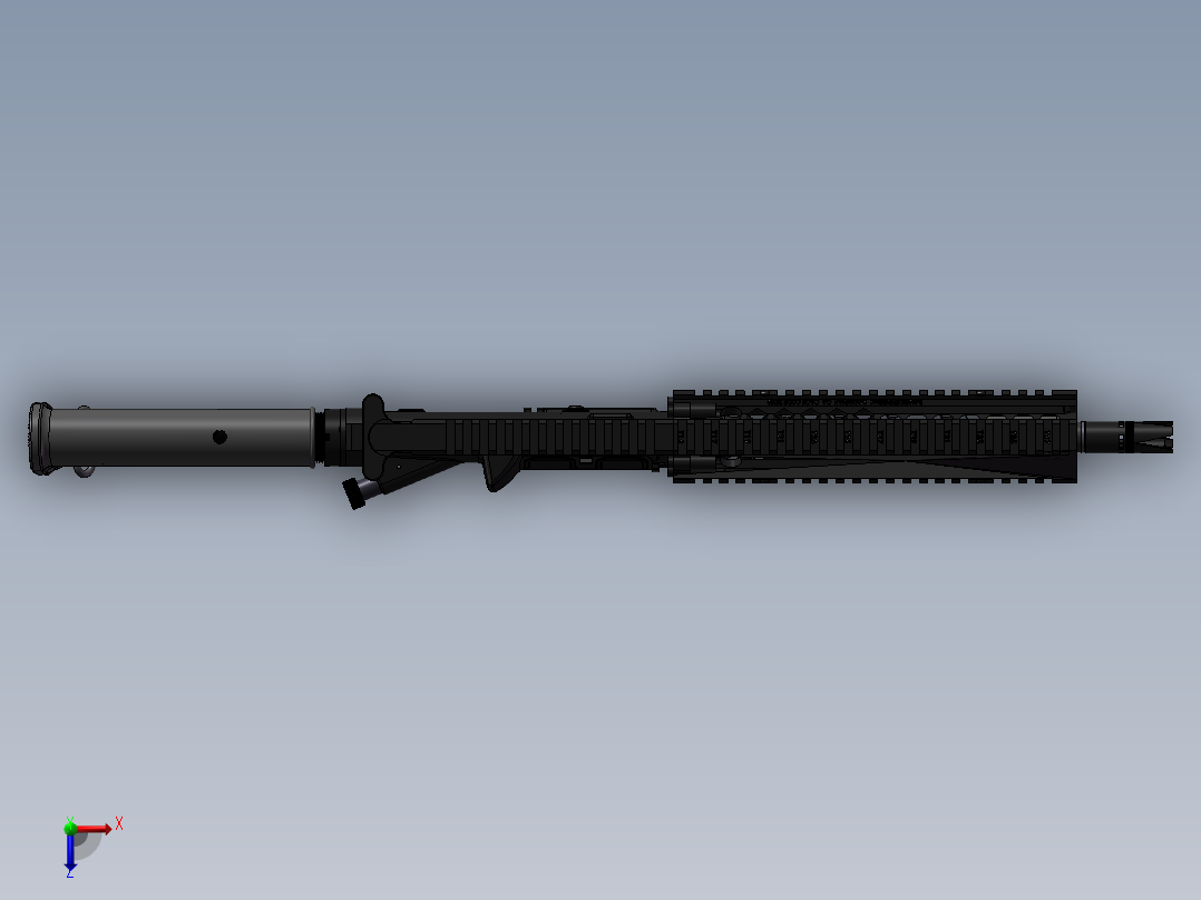 AR-15步枪俯视图