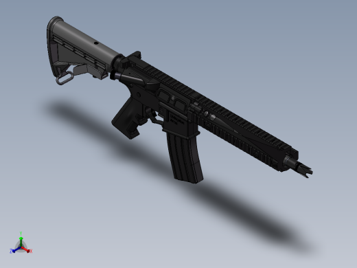 AR-15步枪正等轴测缩略图