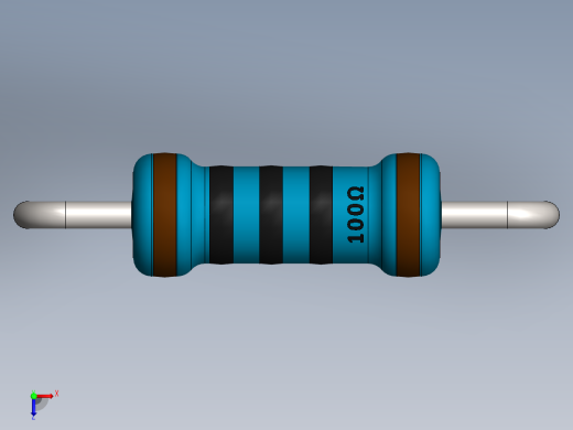 电容器 二极管 电阻器-Resistor 100 Ohm Blue