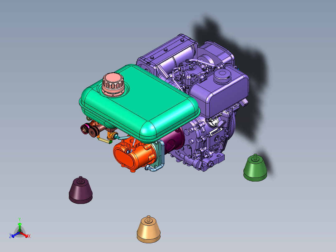 轻便式汽油驱动消防液压机动泵主视图