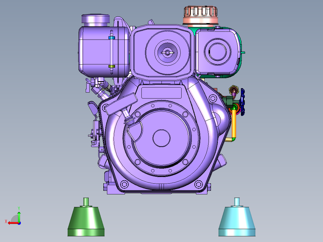 轻便式汽油驱动消防液压机动泵后视图