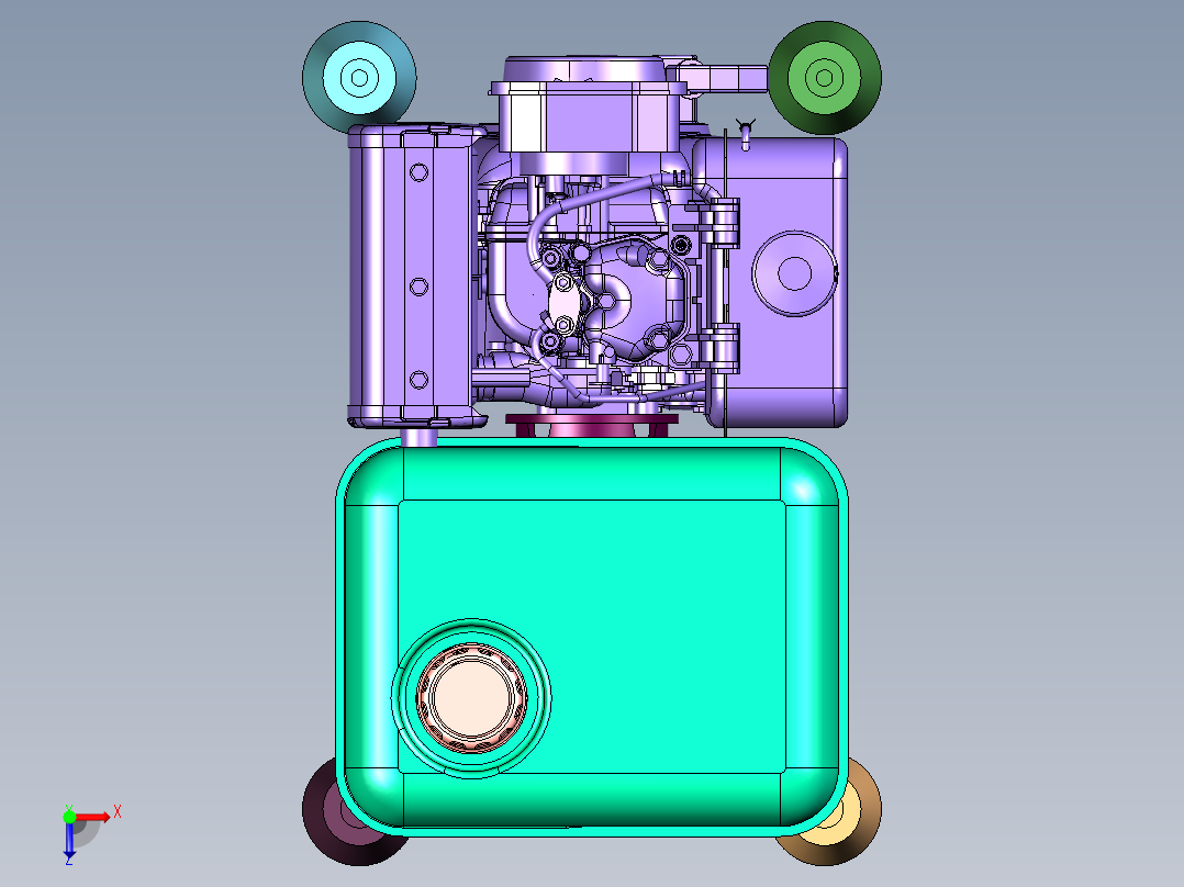轻便式汽油驱动消防液压机动泵俯视图