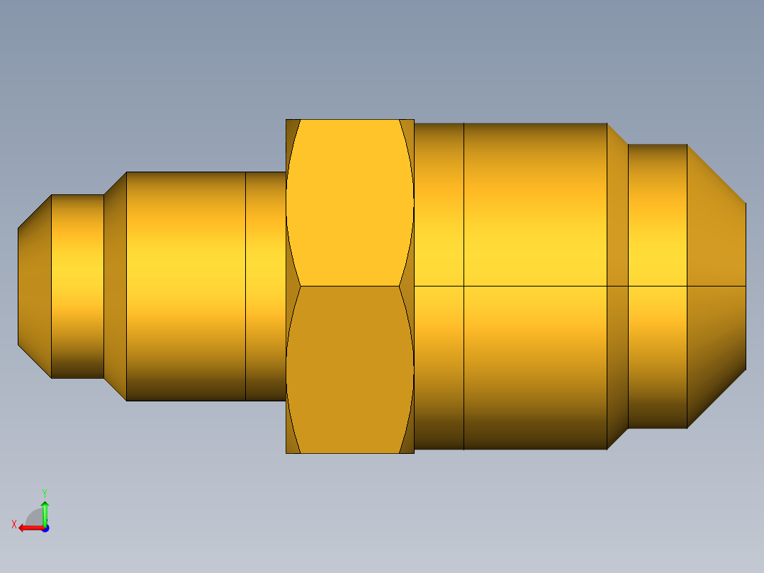 扩口式工业通用硬管接头Union Reducer 42F-6-4后视图