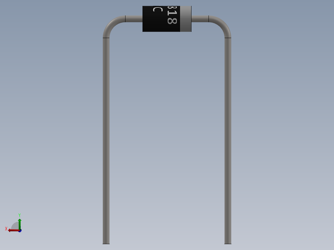 电容器 二极管 电阻器-Schottky Diode 1N5818后视图