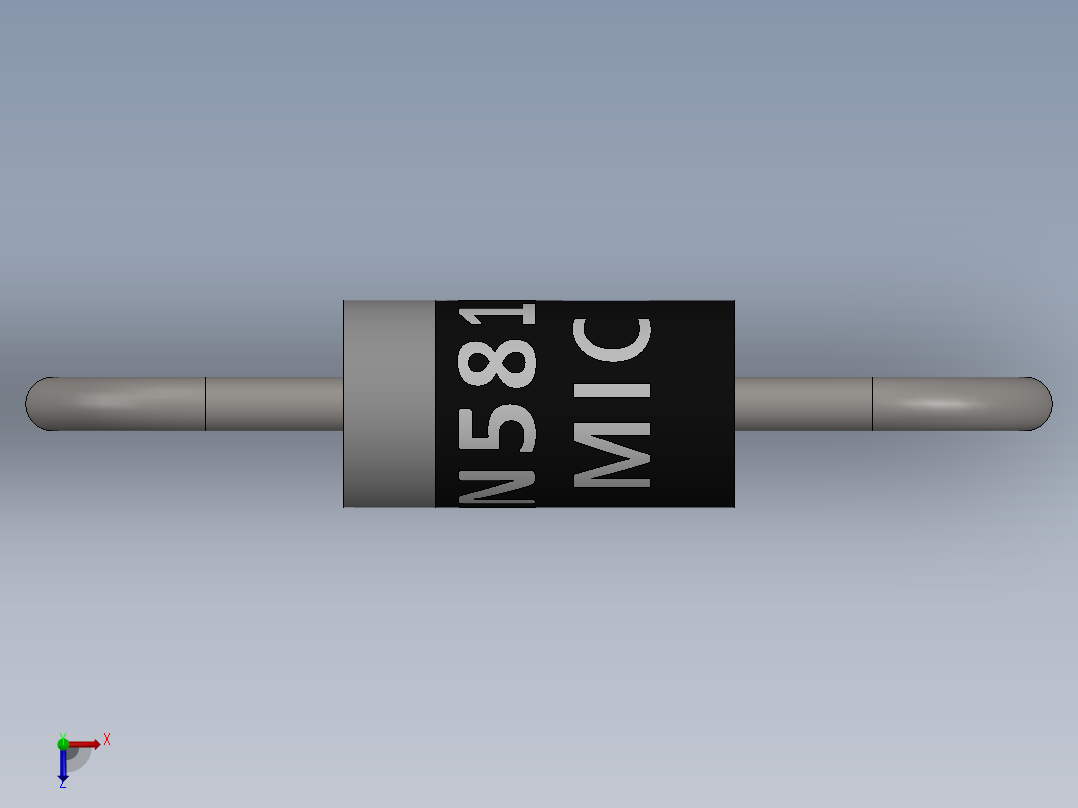 电容器 二极管 电阻器-Schottky Diode 1N5818俯视图
