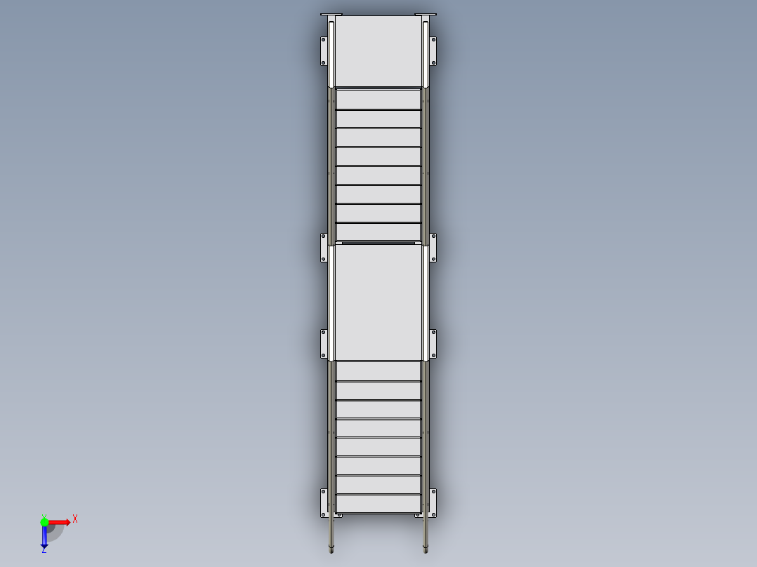 steel-stair仓库钢结构楼梯俯视图