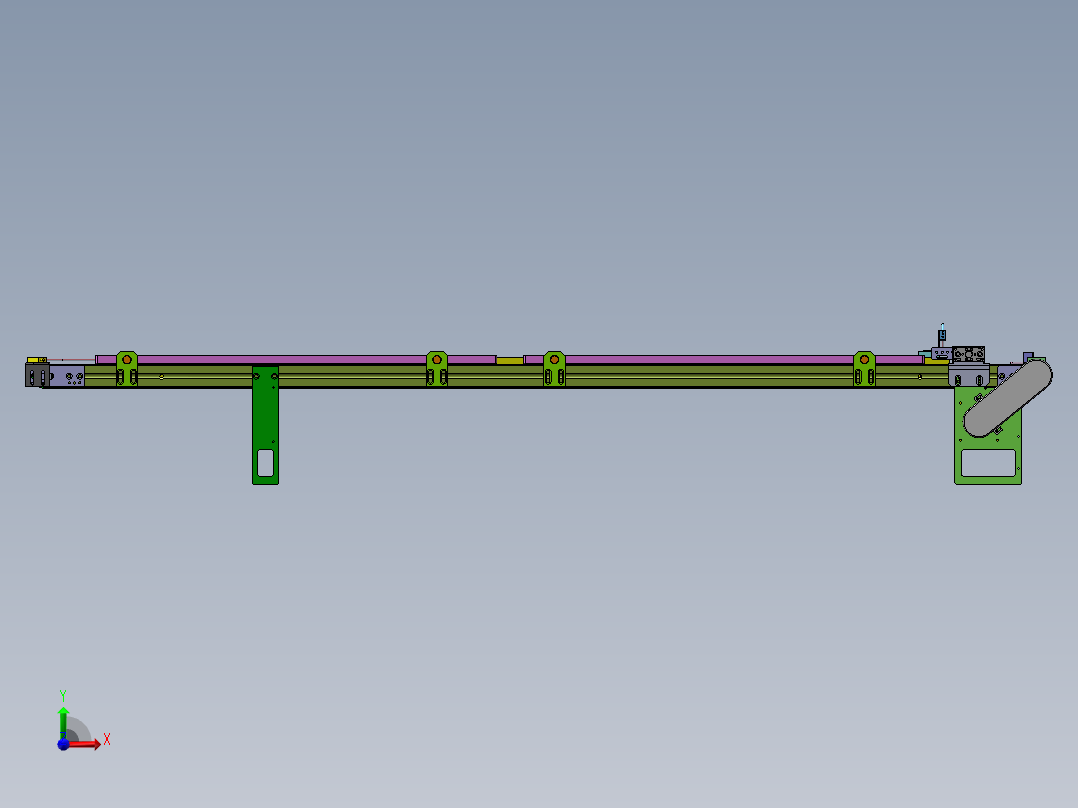 皮带输送线前视图