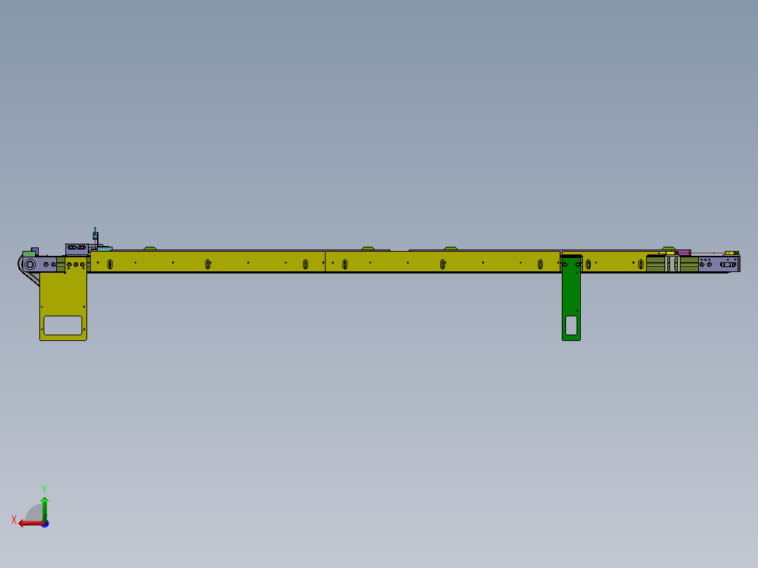 皮带输送线后视图