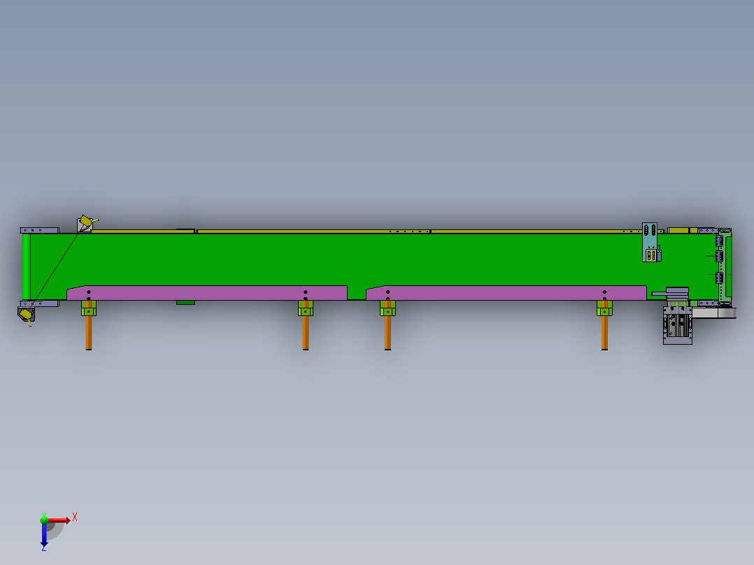 皮带输送线俯视图