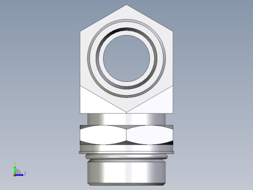 卡套式工业通用硬管接头EO_Adjustable_locknut_branch_tee_TEE30SMOROMDCF左视缩略图