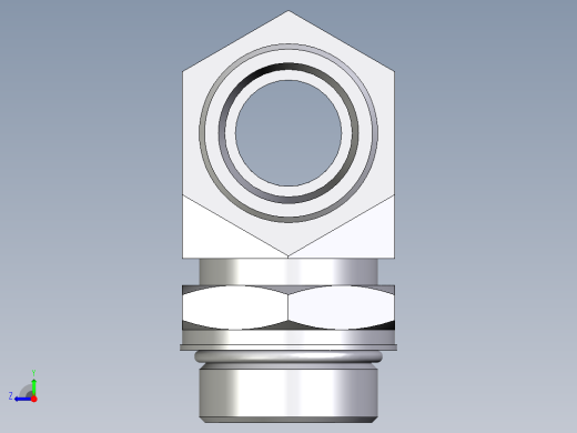 卡套式工业通用硬管接头EO_Adjustable_locknut_branch_tee_TEE30SMOROMDCF右视缩略图