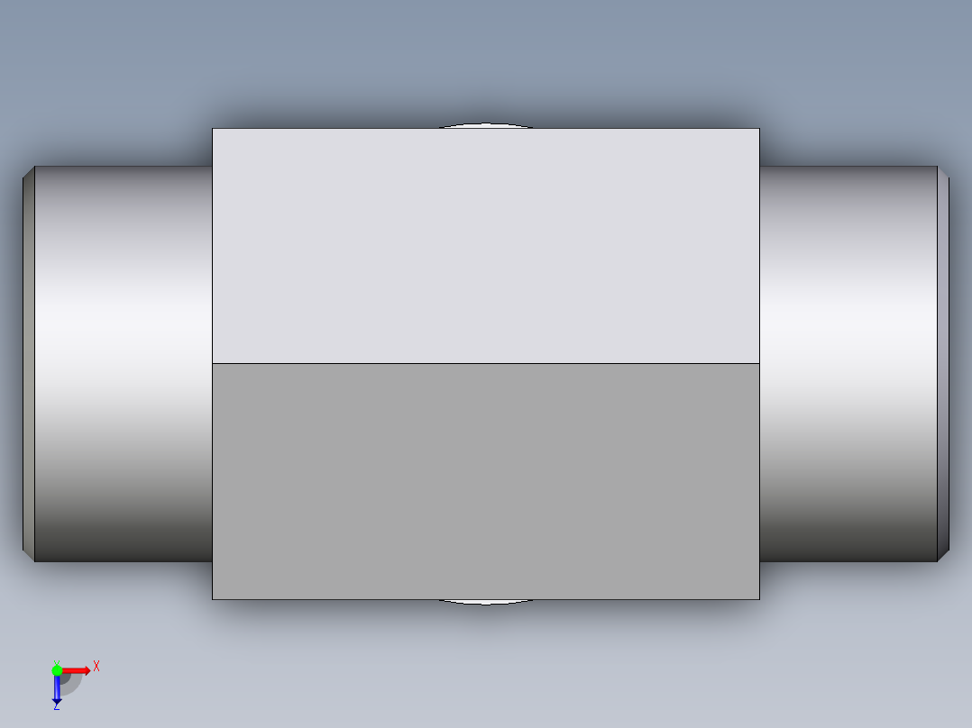 卡套式工业通用硬管接头EO_Adjustable_locknut_branch_tee_TEE30SMOROMDCF俯视图