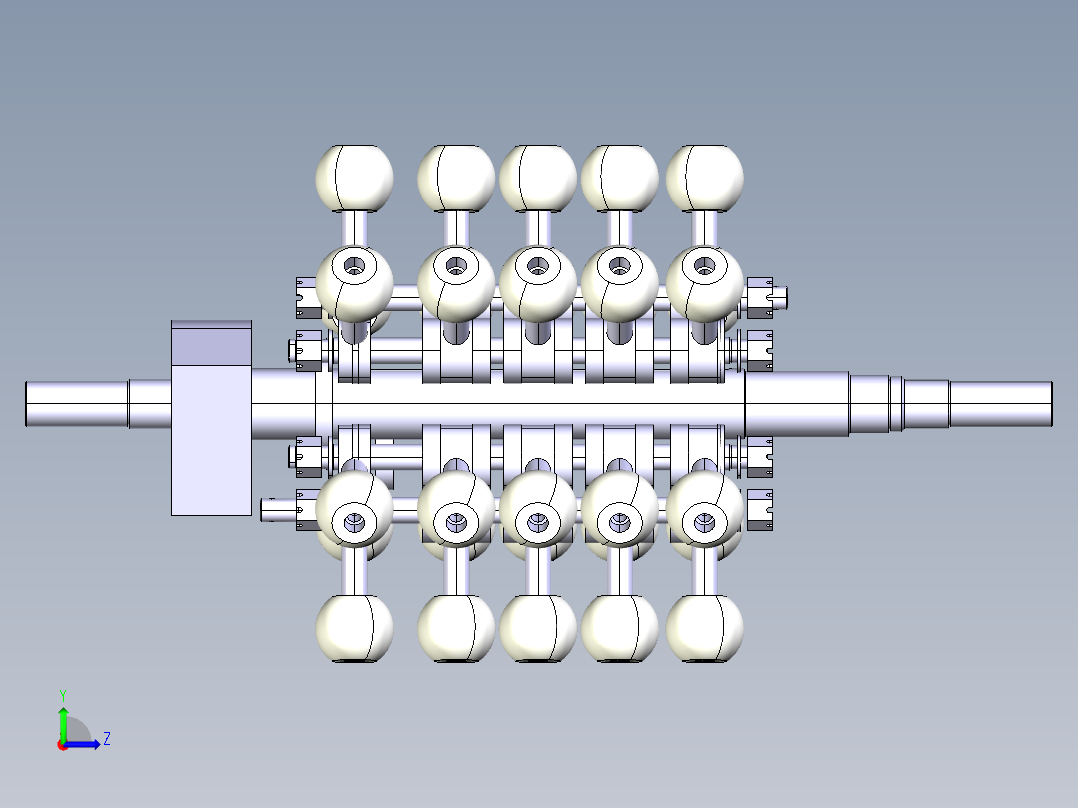 PC0806锤式破碎机设计【转子CATIA三维】-优秀设计左视图