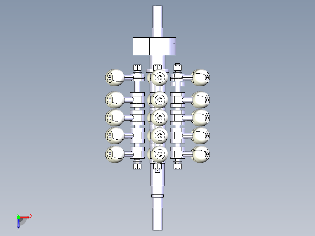 PC0806锤式破碎机设计【转子CATIA三维】-优秀设计俯视图