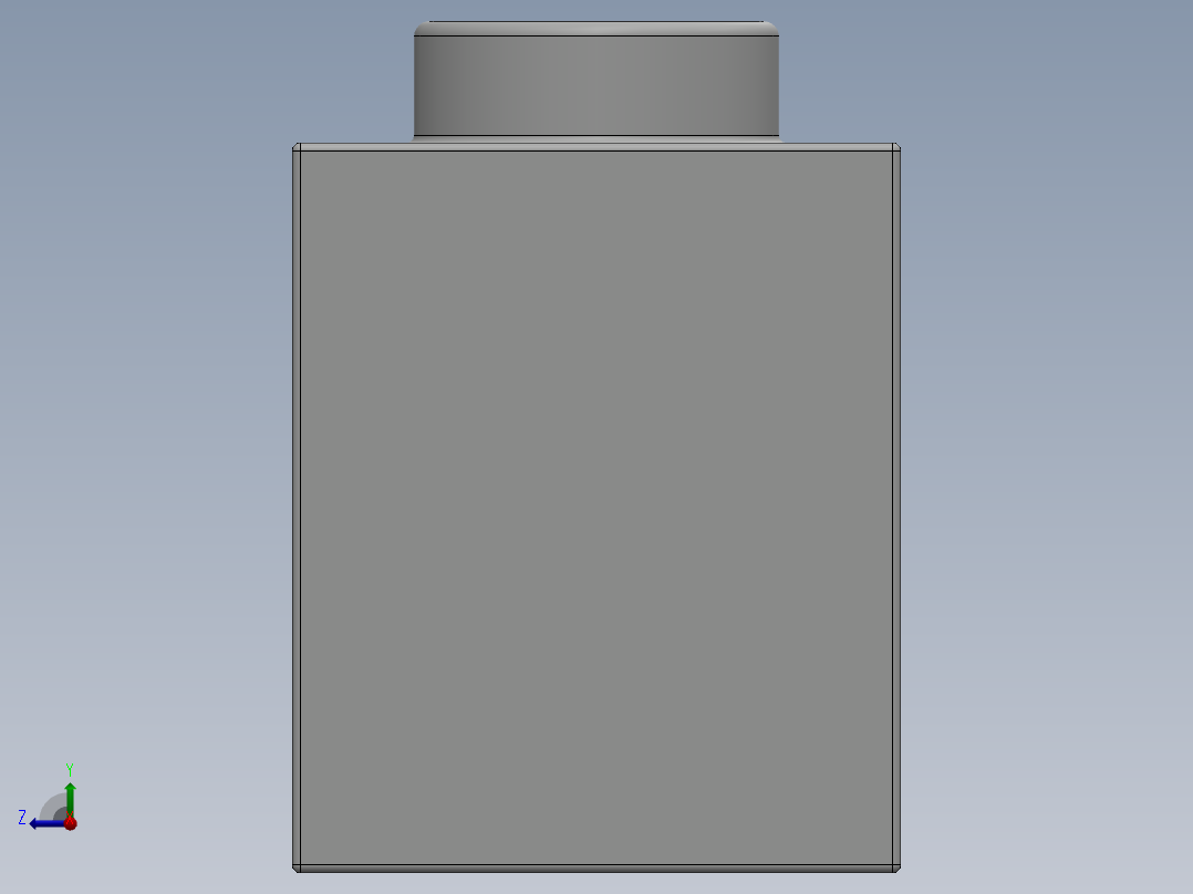 乐高机械组积木（横梁）-273001 White Technic Brick 1 x 10 with Holes右视图