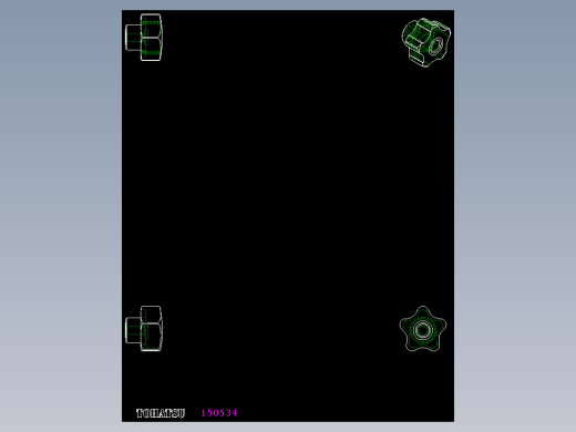 星型把手VCT.AE-V0-2D多系列多零件图纸模型