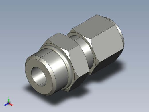 卡套式工业通用硬管接头8-10_f5bu-s正等轴测缩略图