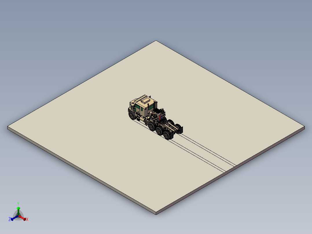 奥什科什大货车正等轴测图