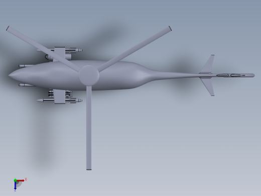 直升飞机 飞机模型设计 (72)俯视缩略图