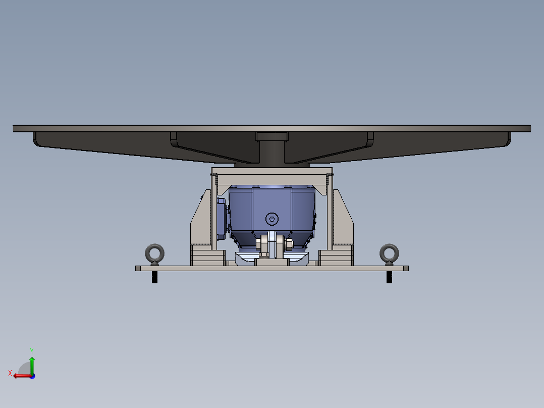 重型转盘后视图