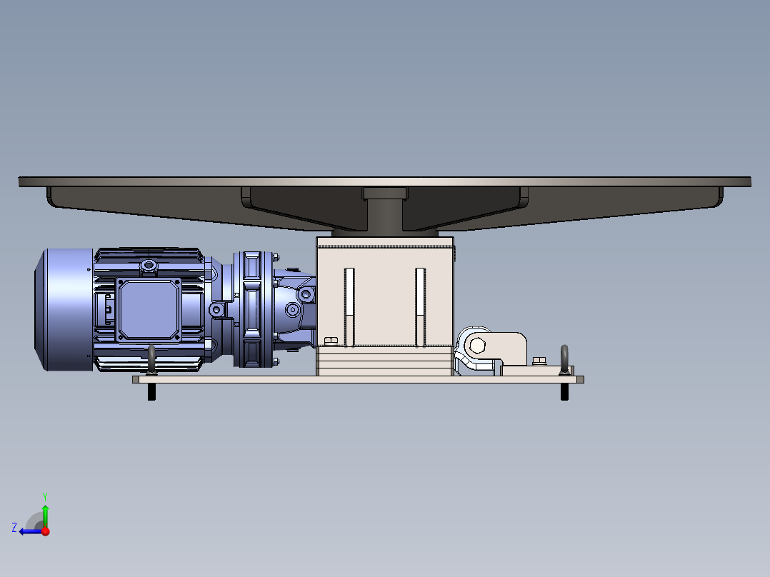 重型转盘右视图