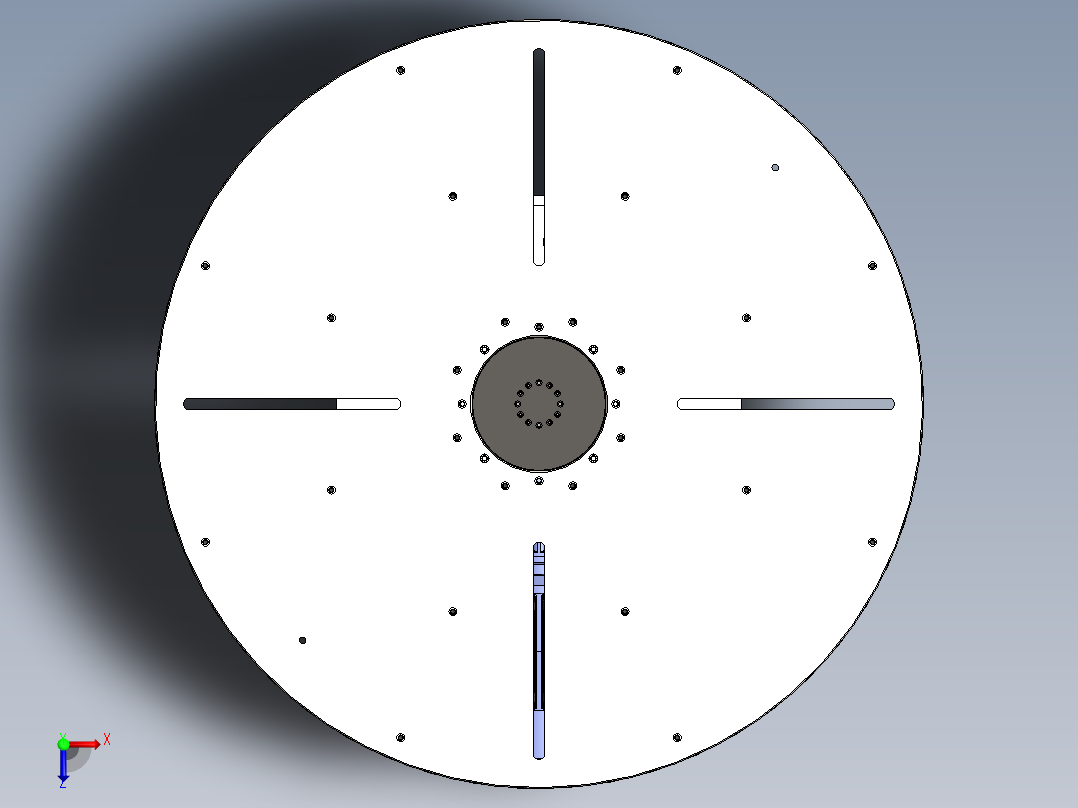 重型转盘俯视图