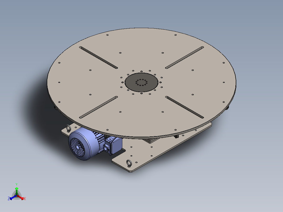 重型转盘正等轴测图