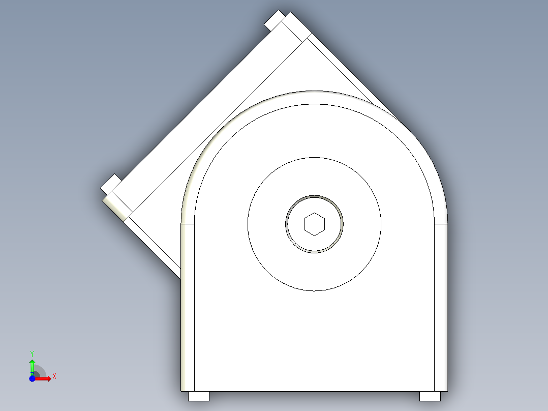 型材-BR 40X80 PIVOT JOINT KJN4080J前视图