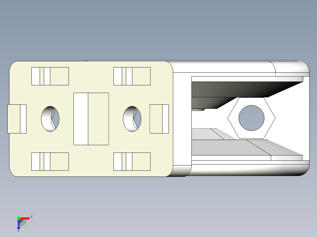 型材-BR 40X80 PIVOT JOINT KJN4080J俯视图