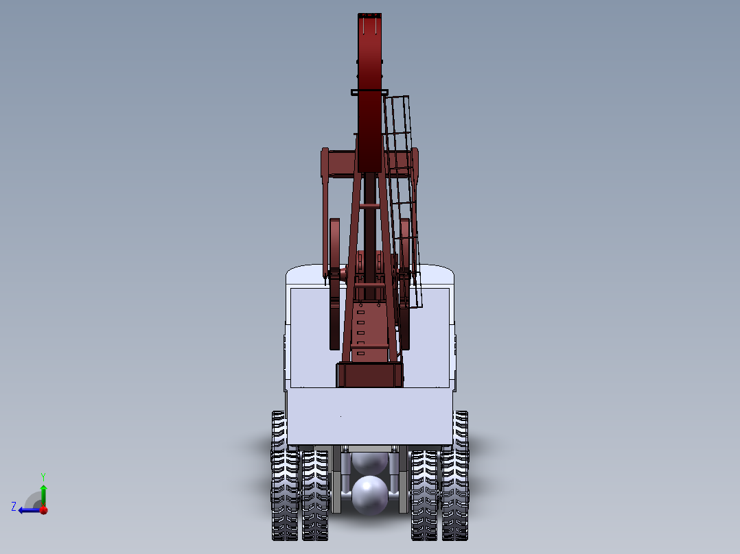移动式挖煤机sw18右视图