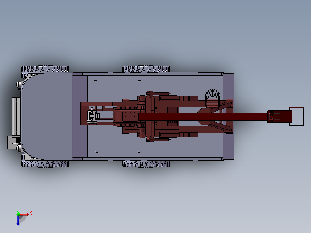 移动式挖煤机sw18俯视图