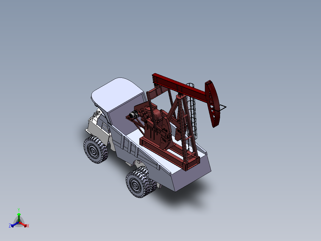 移动式挖煤机sw18正等轴测图