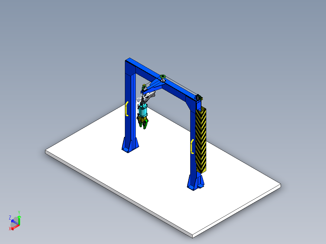 门式夹持器起重机sw21正等轴测图