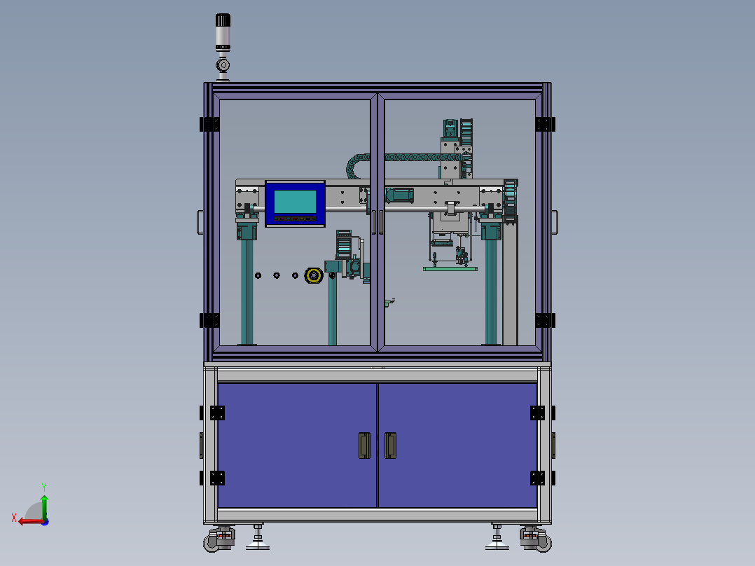 龙门组装设备sw18后视图