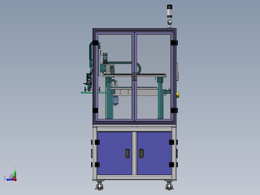 龙门组装设备sw18右视图