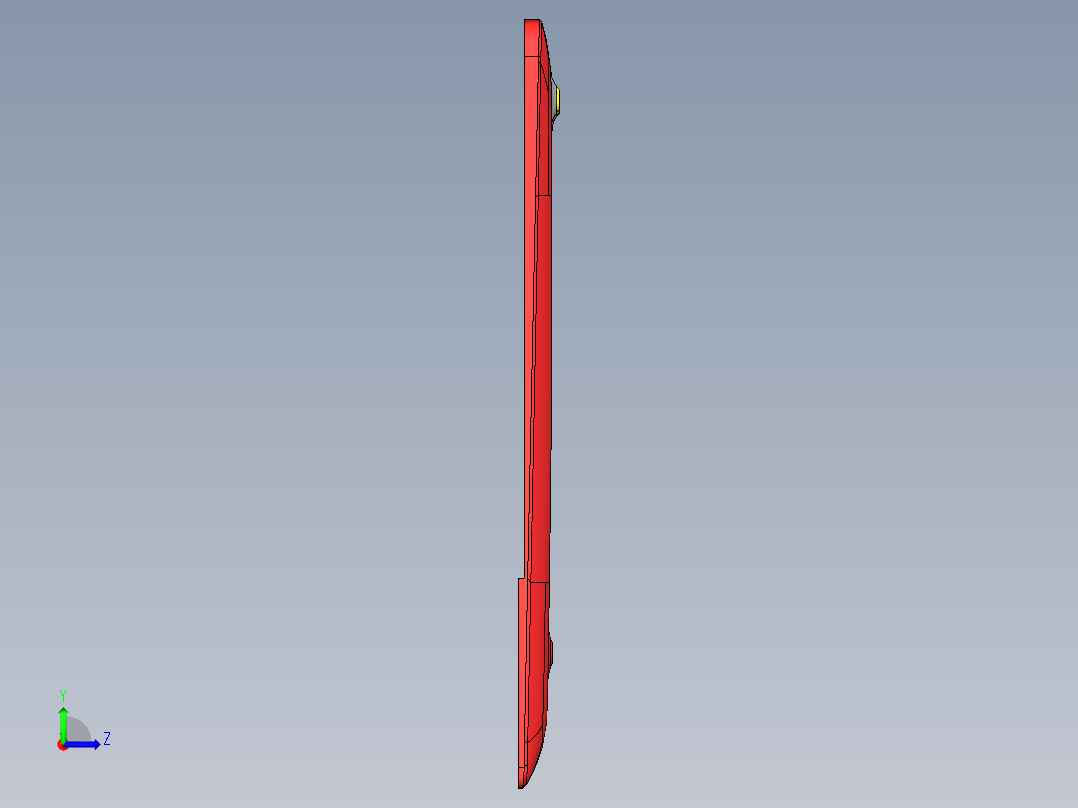 全铣件笔记本D壳精铣外观面带程序模型左视图