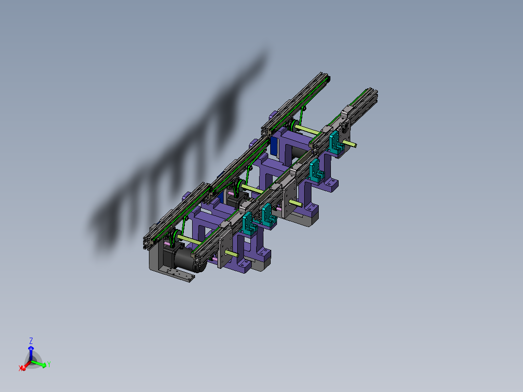 三段双带输送机构