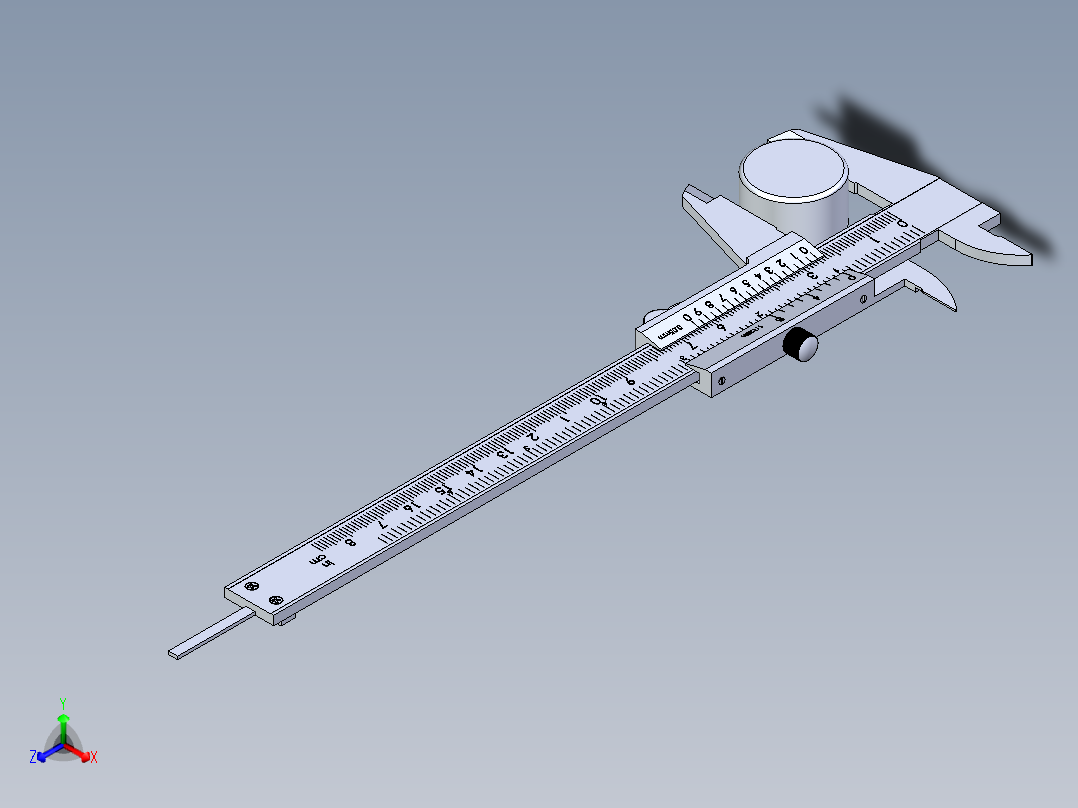 卡尺(4)正等轴测图