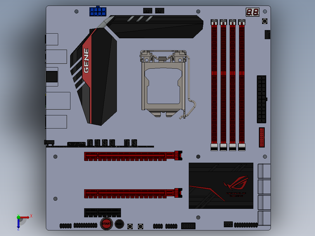 电路板、主板(40)俯视图