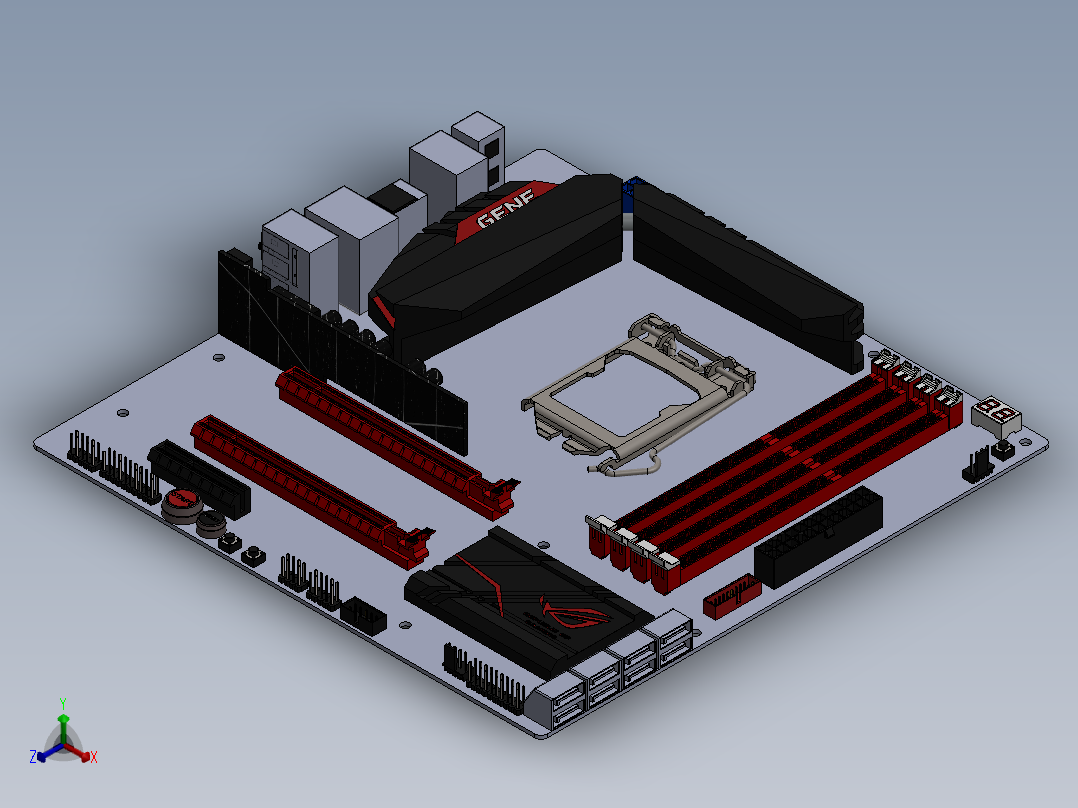 电路板、主板(40)正等轴测图