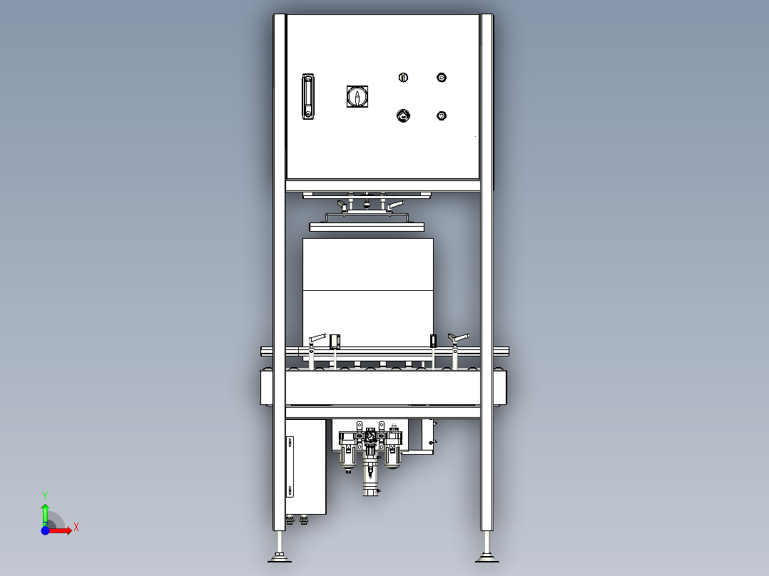 震动压箱机前视图