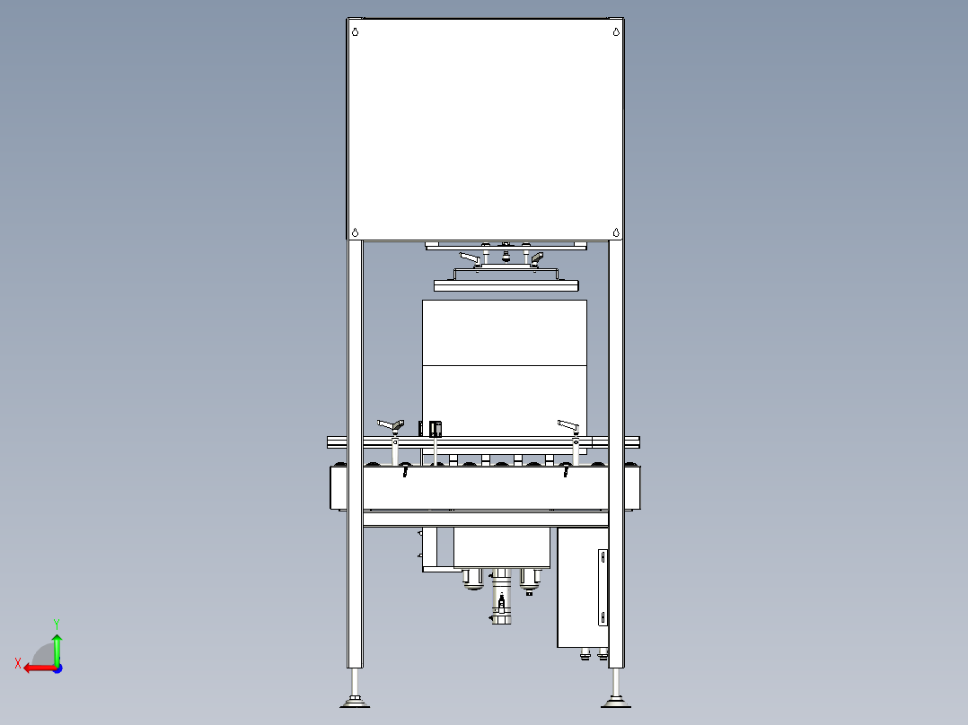 震动压箱机后视图