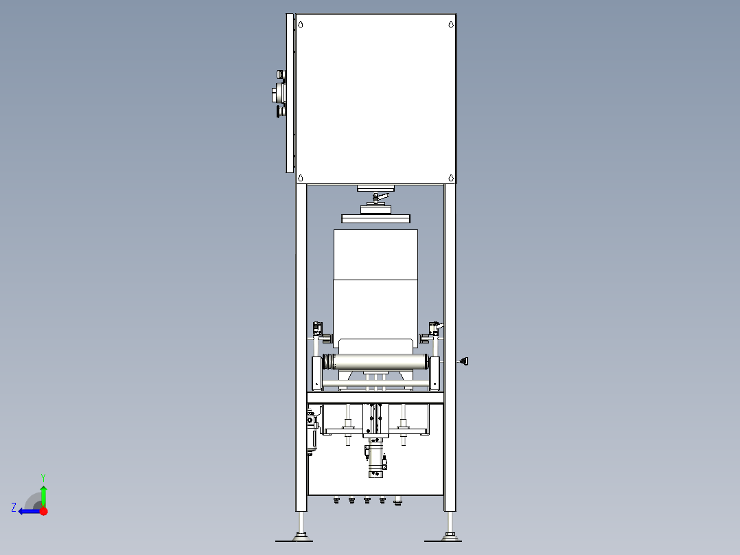 震动压箱机右视图