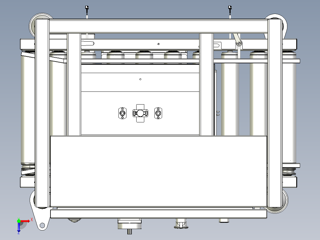 震动压箱机俯视图