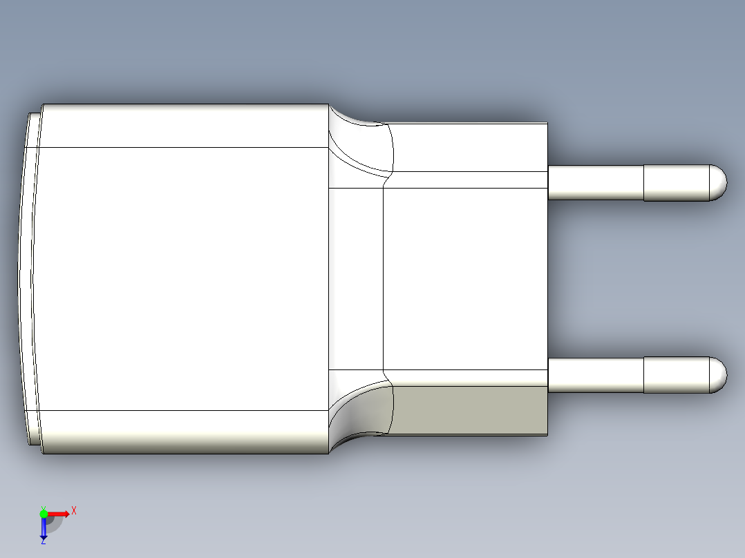 直流适配器充电器14俯视图