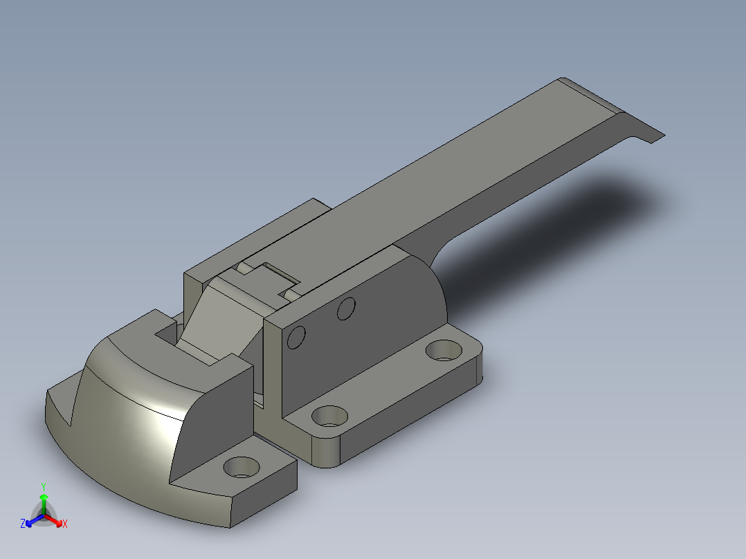FHS13-164-密封压紧带锁正等轴测图
