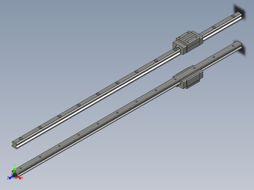 HGH-15CA-线轨6正等轴测图