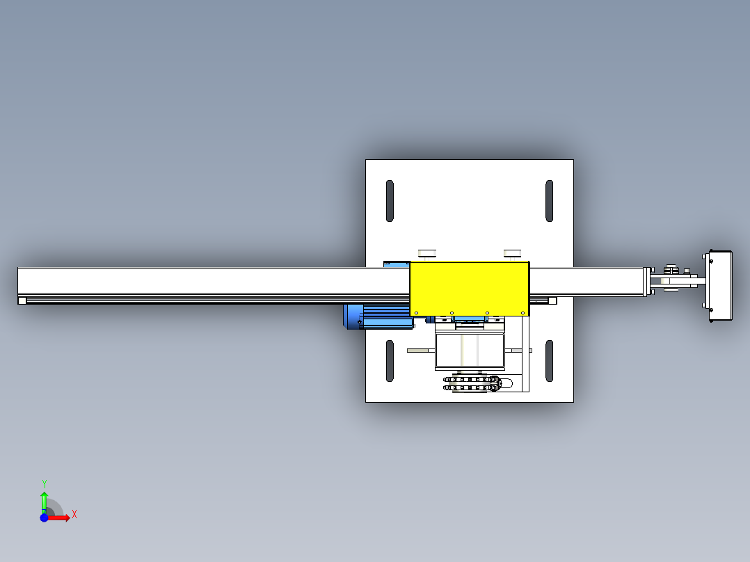 X射线平板探测器架车前视图