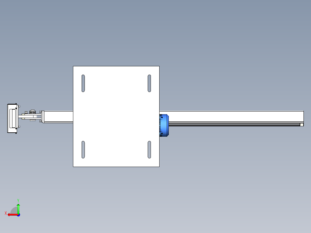 X射线平板探测器架车后视图